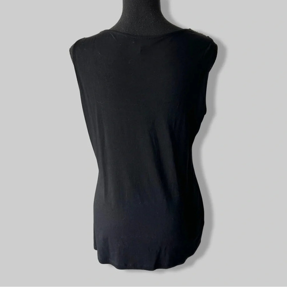 Conrad C Beaded Neckline Sleeveless Tank Top - Picture 3 of 12